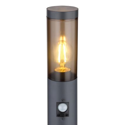 Globo - Lampa zewnętrzna z czujnikiem 1xE27/15W/230V IP44 110 cm czarny