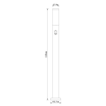 Globo - Lampa zewnętrzna z czujnikiem 1xE27/30W/230V IP44