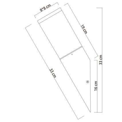 Globo - Zewnętrzna lampa ścienna 1xE27/15W/230V IP44