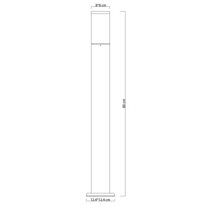 Globo - Lampa zewnętrzna 1xE27/15W/230V 80 cm IP44