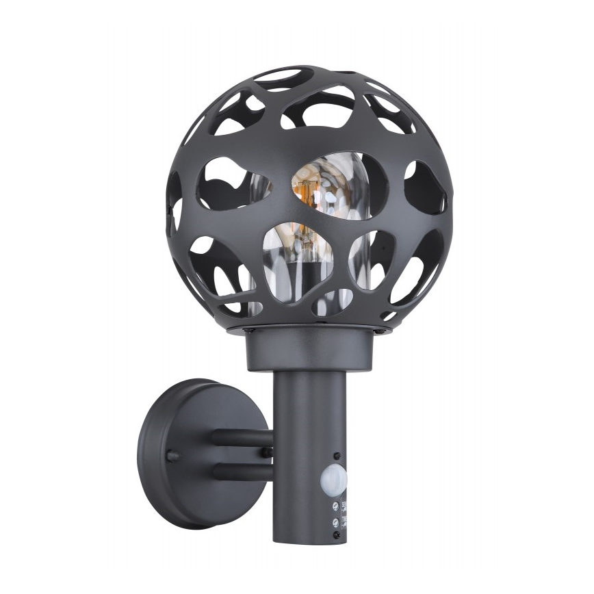 Globo - Lampa zewnętrzna z czujnikiem 1xE27/15W/230V IP44