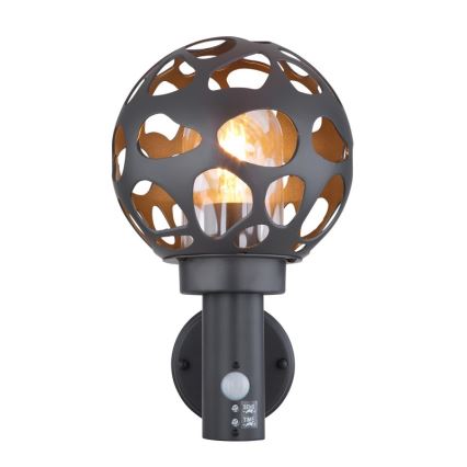 Globo - Lampa zewnętrzna z czujnikiem 1xE27/15W/230V IP44