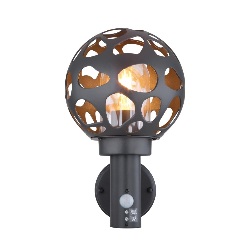 Globo - Lampa zewnętrzna z czujnikiem 1xE27/15W/230V IP44