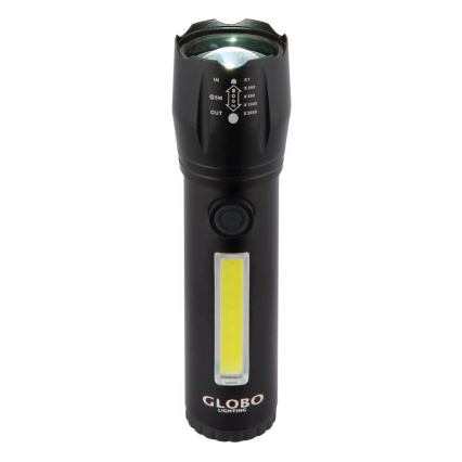 Globo - LED Latarka akumulatorowa LED/3W/5V + COB/3W 5500K 1200 mAh