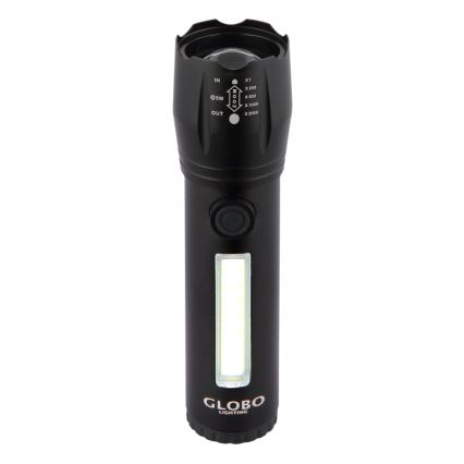 Globo - LED Latarka akumulatorowa LED/3W/5V + COB/3W 5500K 1200 mAh