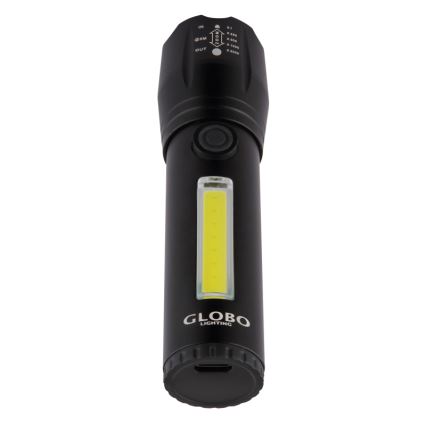 Globo - Latarka LED ładowalna LED/3W/5V + COB/3W 5500K 1200 mAh