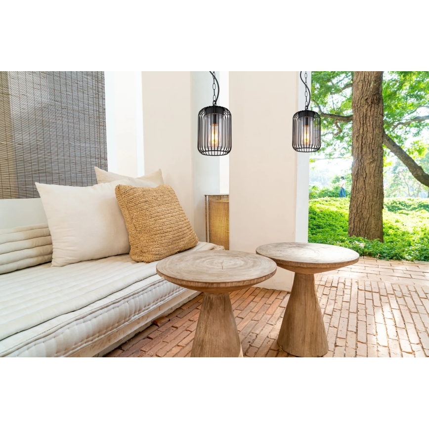 Globo - Zewnętrzna lampa wisząca na łańcuchu 1xE27/15W/230V