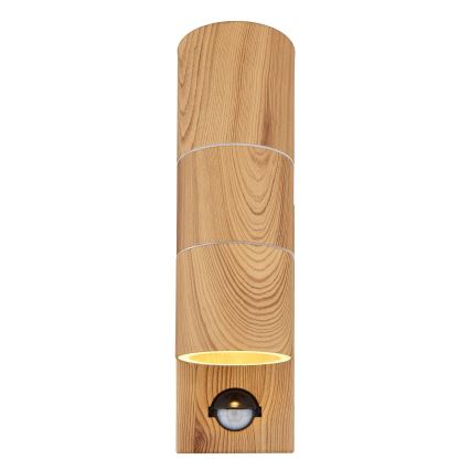Globo - Zewnętrzna lampa ścienna z czujnikiem 2xGU10/35W/230V IP44