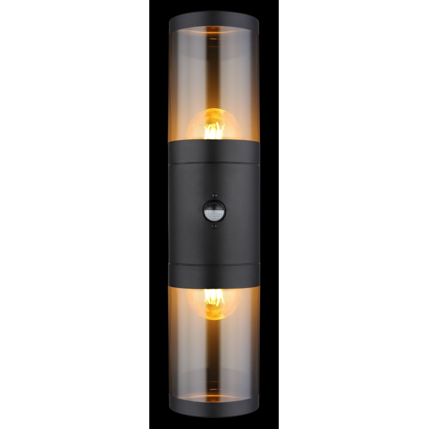 Globo Kinkiet z czujnikiem 2xE27/40W/230V IP44