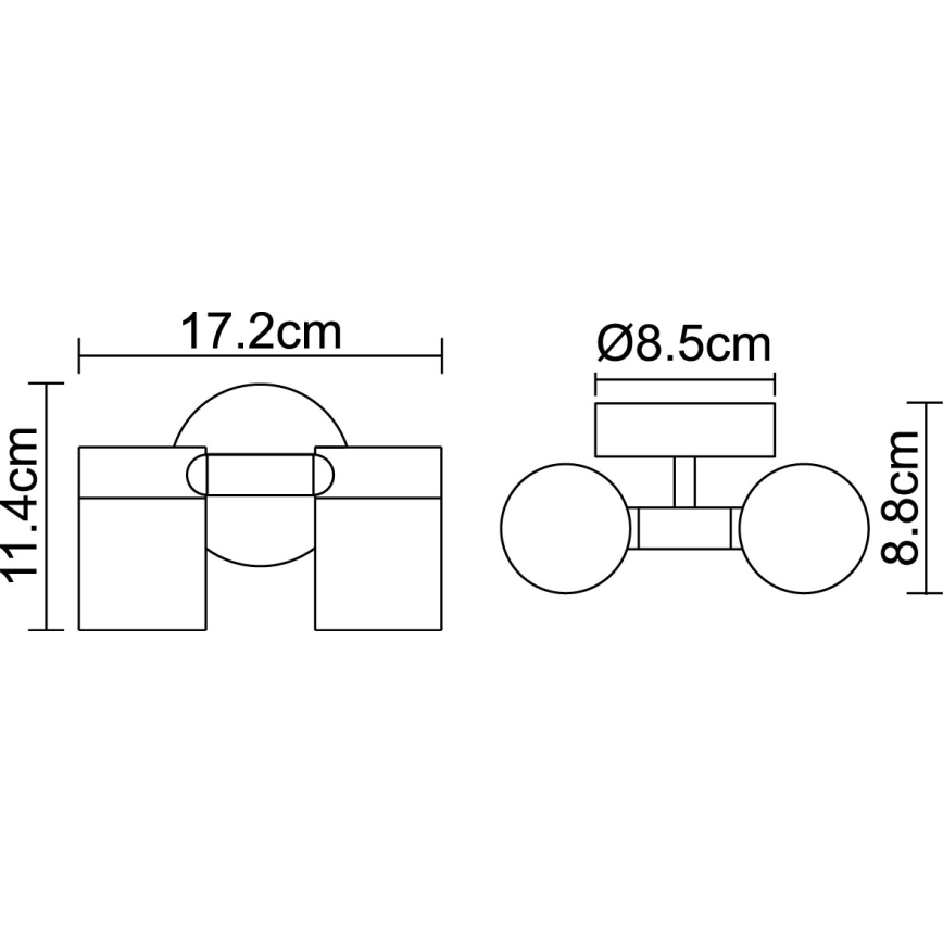 Globo 3207-2L - LED Oświetlenie zewnętrzne STYLE 2xGU10/5W/230V