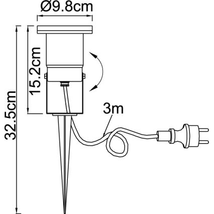 Globo - Lampa zewnętrzna 1xGU10/35W/230V IP65