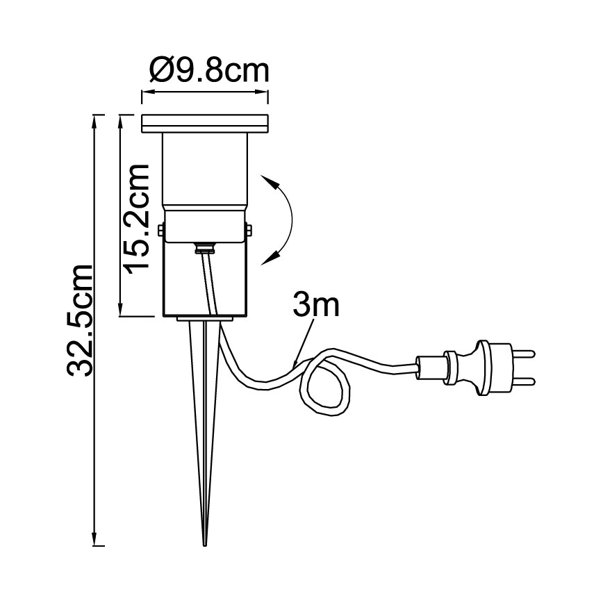 Globo - Lampa zewnętrzna 1xGU10/35W/230V IP65