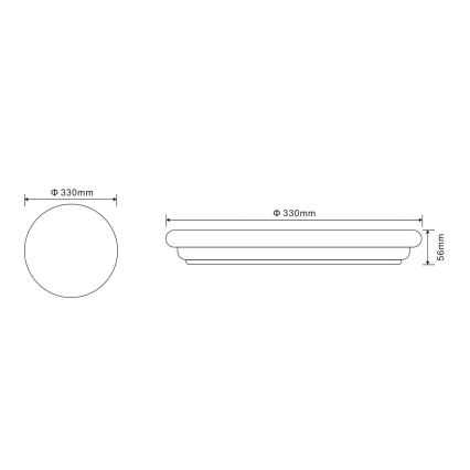 Globo - LED Plafon zewnętrzny 1xLED/24W/230V IP54