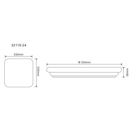 Globo - LED Plafon zewnętrzny LED/24W/230V IP54