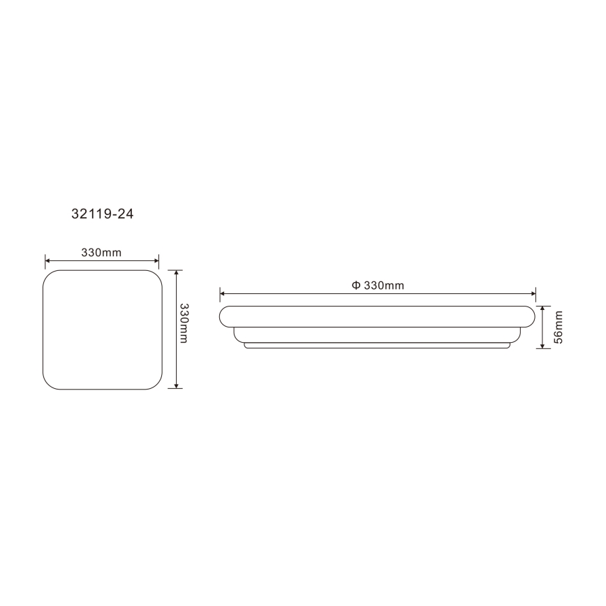 Globo - LED Plafon zewnętrzny LED/24W/230V IP54