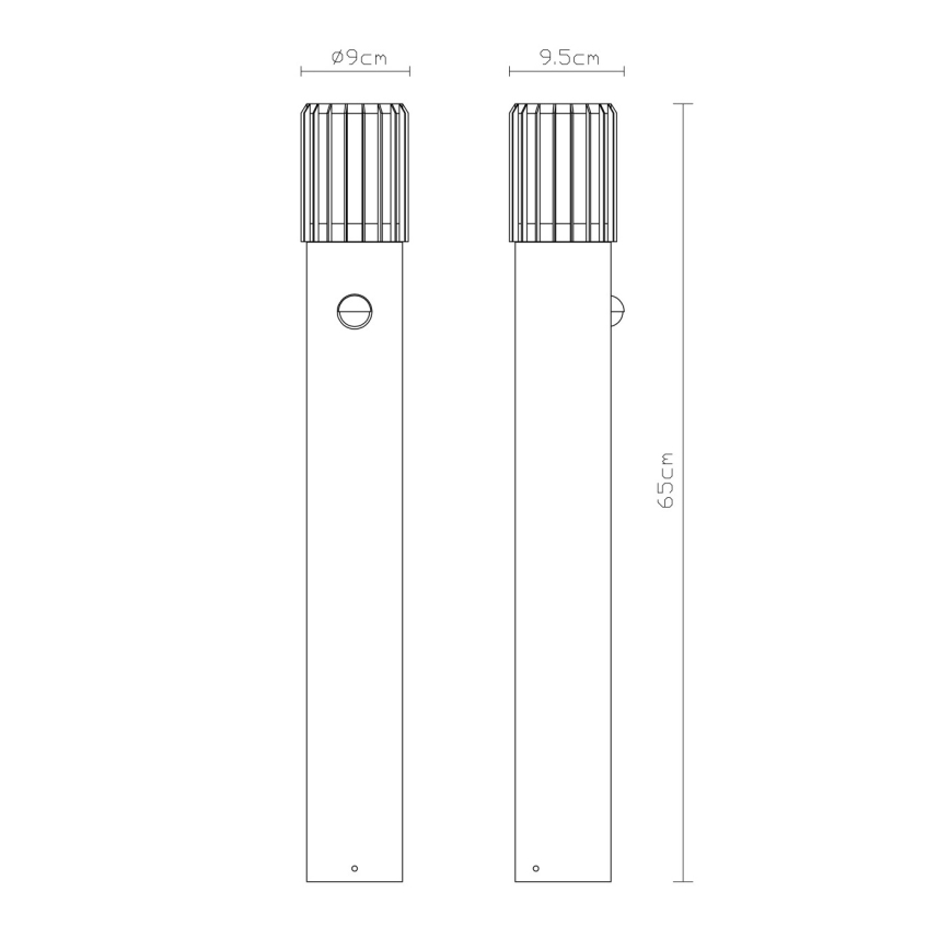 Globo - Lampa zewnętrzna z czujnikiem 1xE27/15W/230V IP54 65 cm