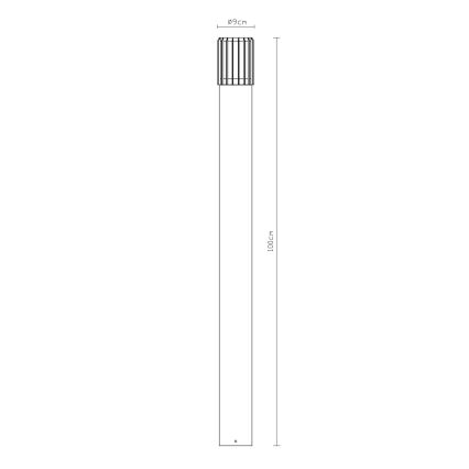Globo - Lampa zewnętrzna 1xE27/15W/230V IP54 100 cm