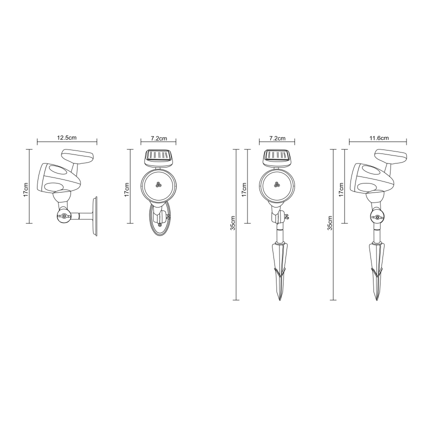 Globo - LED Oświetlenie solarne 3xLED/0,06W IP44