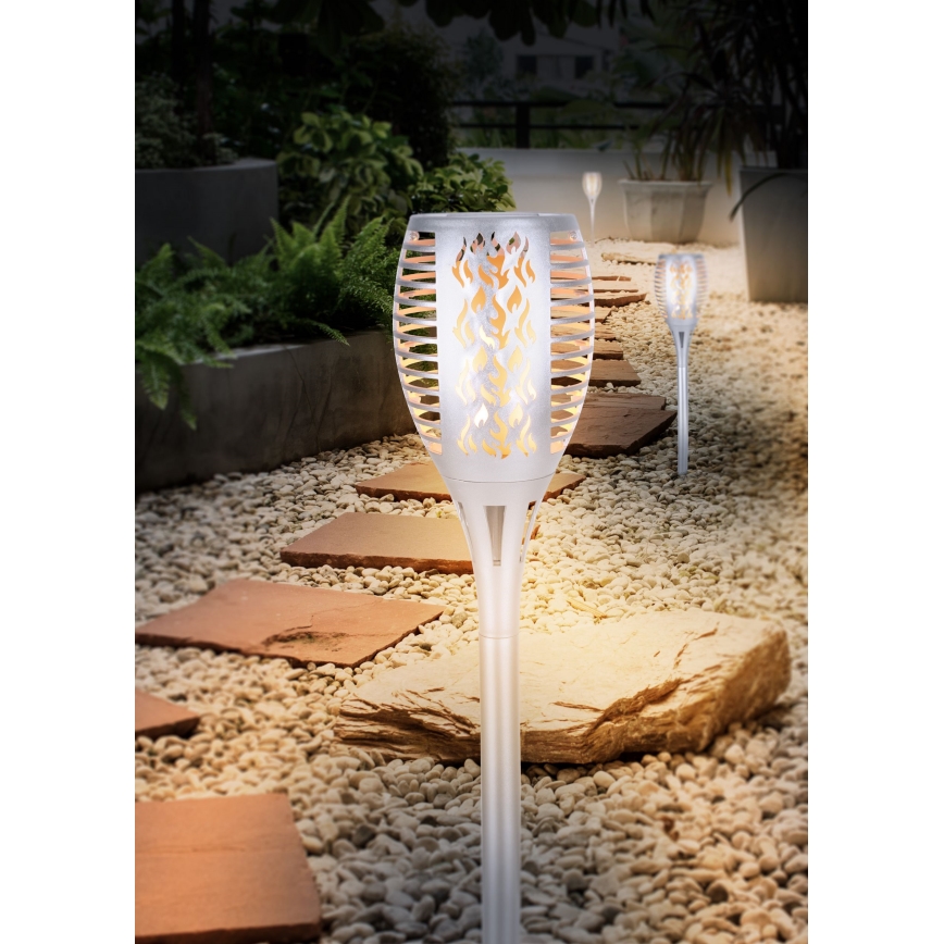Globo - LED Oświetlenie solarne LED/3,6W/3V 1800K IP44 chrom błyszczący