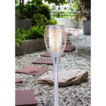 Globo - LED Oświetlenie solarne LED/3,6W/3V 1800K IP44 chrom błyszczący