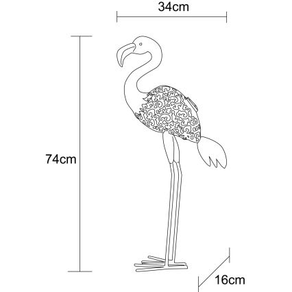 Globo - LED Lampa solarna LED/3V IP44 300 mAh flaming
