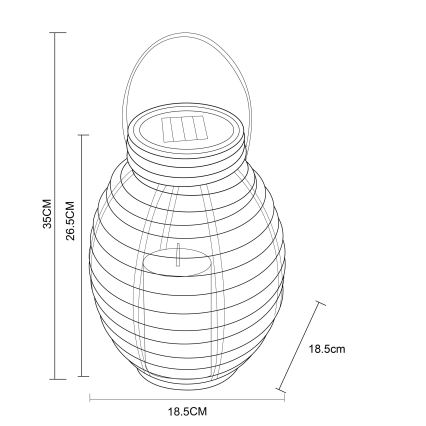 Globo - LED Oświetlenie solarne LED/0,06W/3,2V IP44 200 mAh rattan