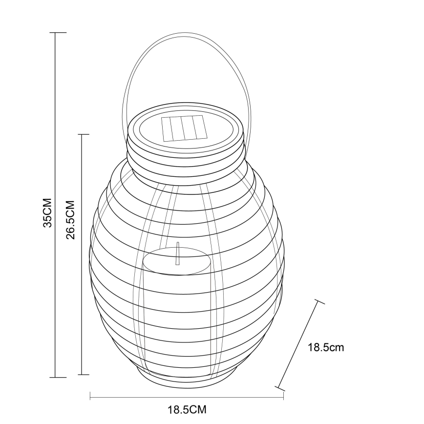 Globo - LED Oświetlenie solarne LED/0,06W/3,2V IP44 200 mAh rattan