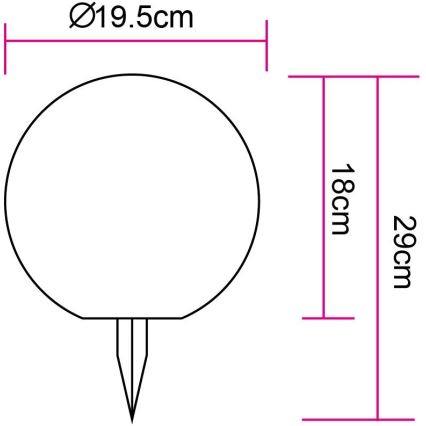 Globo - Lampa solarna LED 20xLED/0,06W/3,2V śr. 19,5 cm IP44 600 mAh