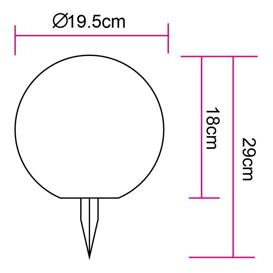 Globo - LED Lampa solarna 20xLED/0,06W/3,2V śr. 19,5 cm IP44