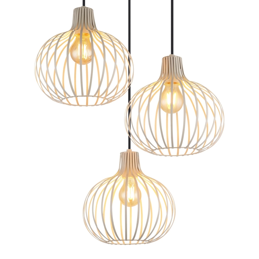 Globo - Żyrandol na lince 3xE27/40W/230V beżowy