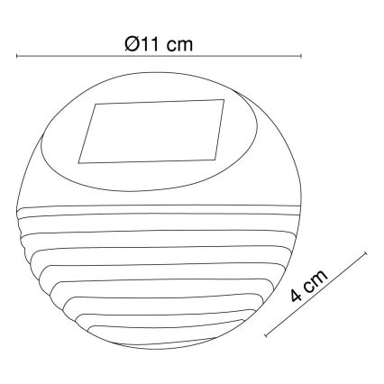 Globo - LED Solarna lampa ścienna 2xLED/0,06W/1,2V IP44 200 mAh