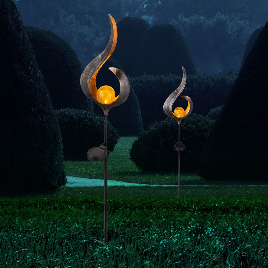 Globo - LED Lampa solarna LED/0,02W/3V 600mAh IP44 brąz