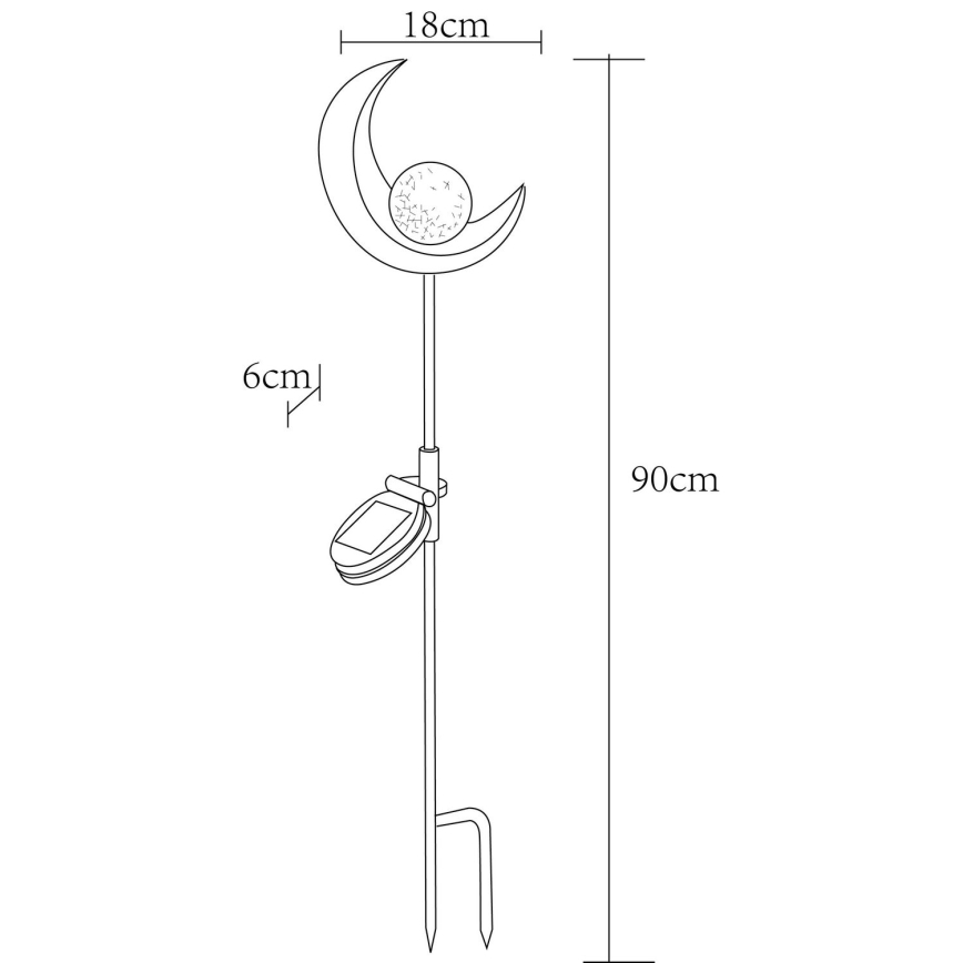 Globo - LED Lampa solarna LED/0,02W/3V 600mAh IP44 brąz