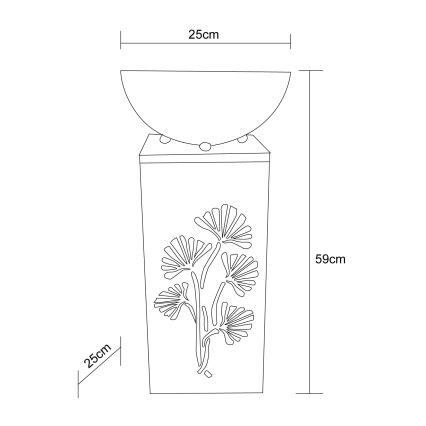 Globo - Solarna lampa LED z doniczką LED/3V IP44 300 mAh