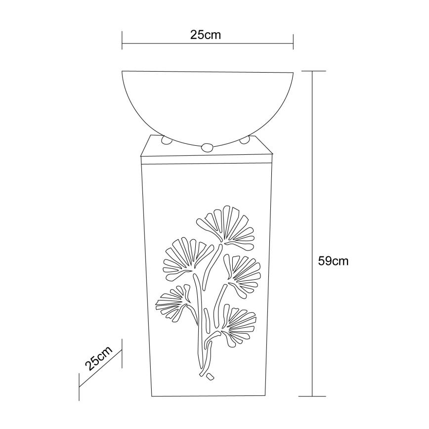 Globo - Solarna lampa LED z doniczką LED/3V IP44 300 mAh