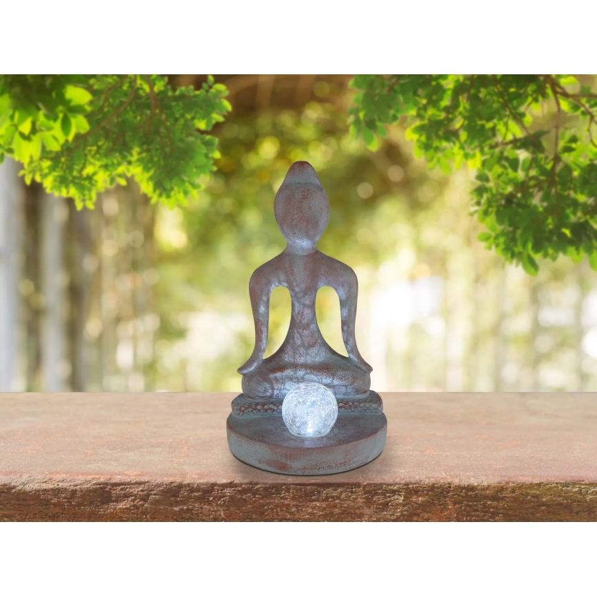 Globo - Solarna lampa LED/3V IP44 200 mAh, posąg Buddy