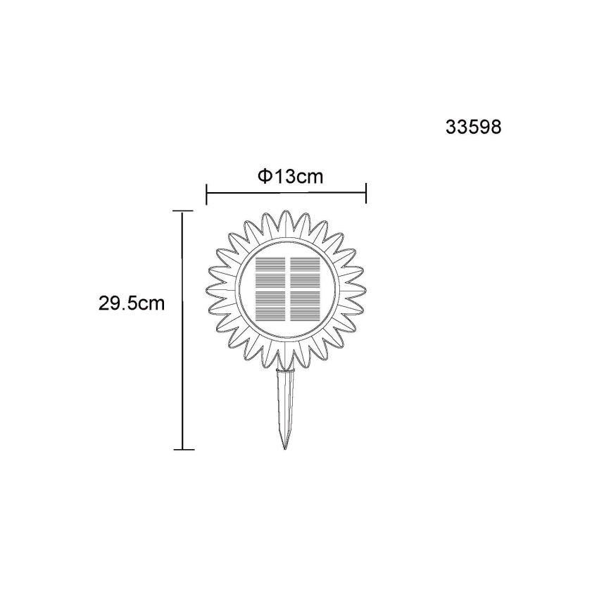 Globo - LED Oświetlenie solarne LED/0,06W/3V słonecznik IP44 800 mAh