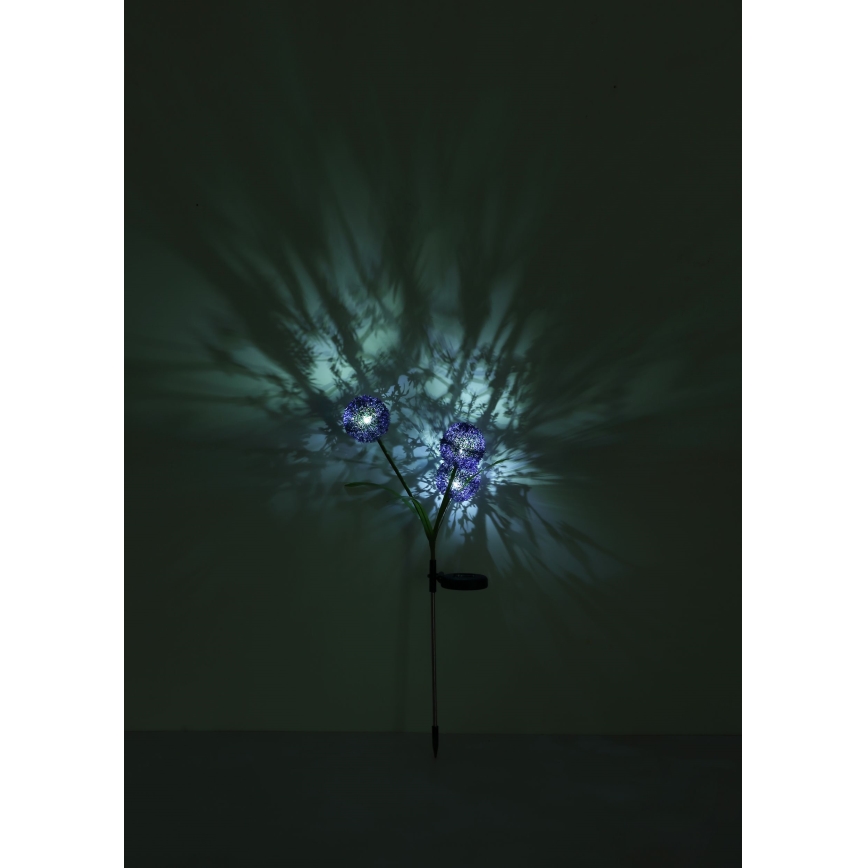 Globo - LED Oświetlenie solarne 3xLED/0,06W/3V 5000K IP44 fioletowe