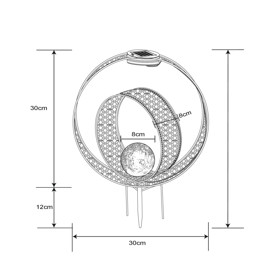 Globo - LED Lampa solarna LED/0,06W/1,2V srebrna IP44