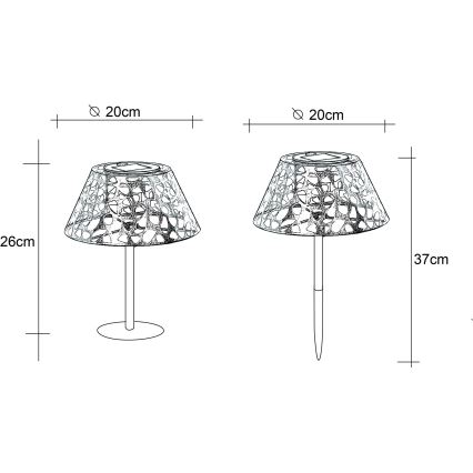 Globo - Lampa solarna LED/0,06W/3V 3000K IP44 300 mAh