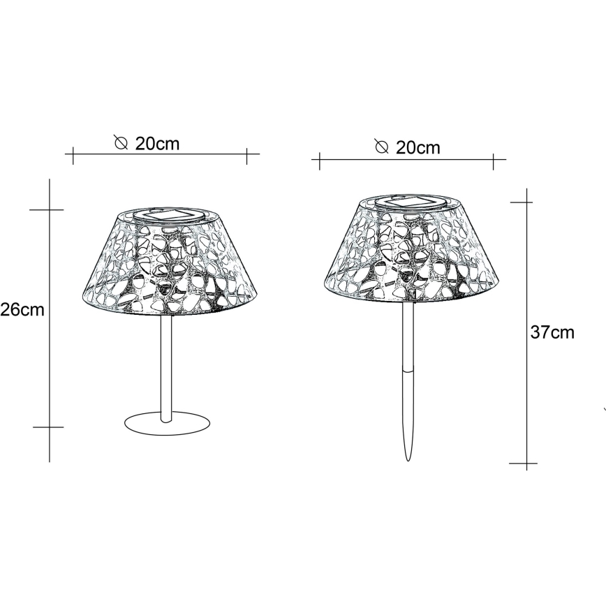 Globo - LED Oświetlenie solarne LED/0,06W/3V 3000K IP44