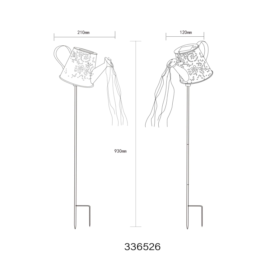 Globo - Solarna lampa LED/3V IP44 300 mAh czajnik