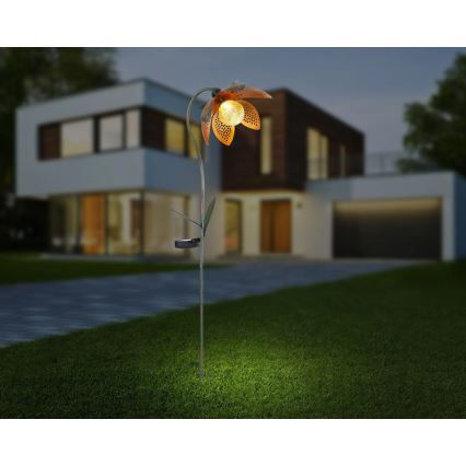Globo - Lampa solarna LED/3,2V IP44 200 mAh w kształcie kwiatu