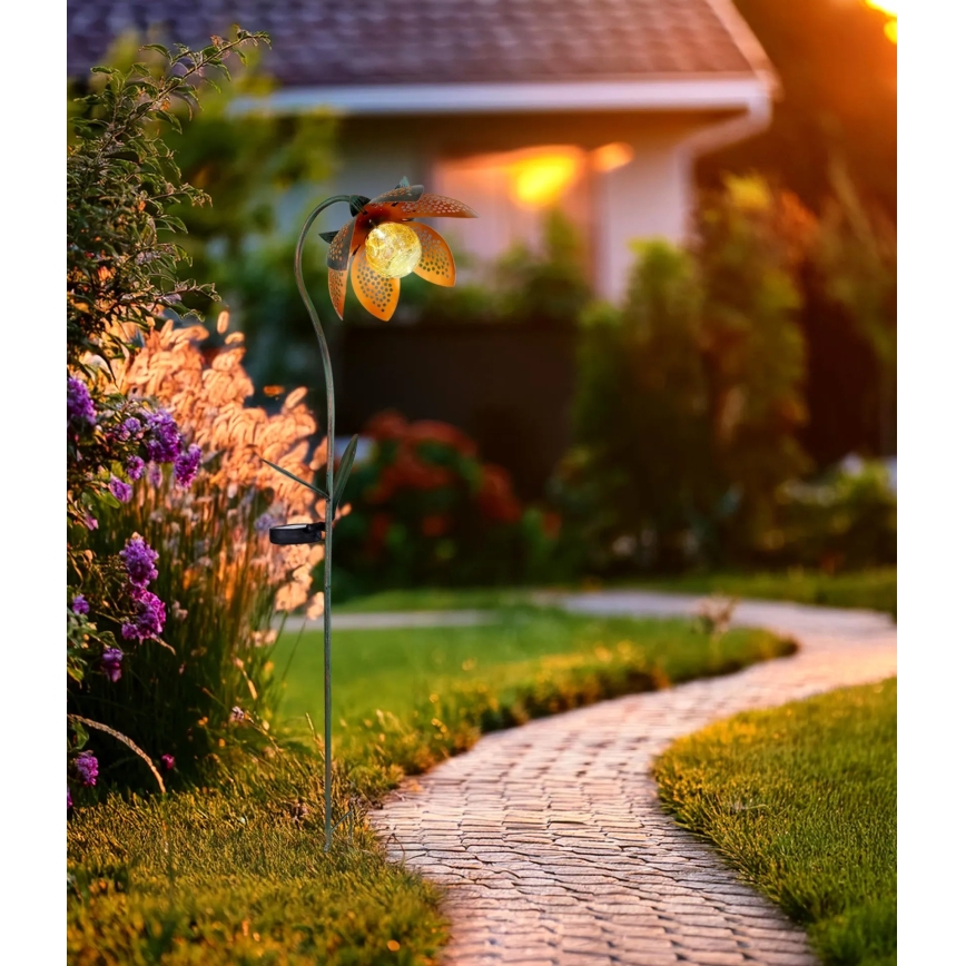 Globo - Lampa solarna LED/3,2V IP44 200 mAh w kształcie kwiatu