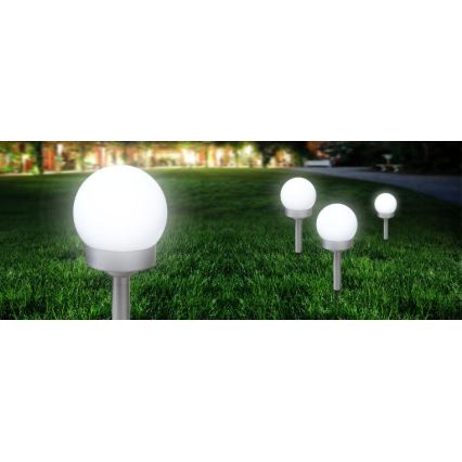 Globo - ZESTAW 3x LED Oświetlenie solarne LED/0,06W/3V 4000K śr. 10 cm IP44