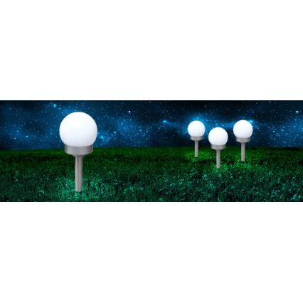 Globo - ZESTAW 3x LED Oświetlenie solarne LED/0,06W/3V 4000K śr. 10 cm IP44