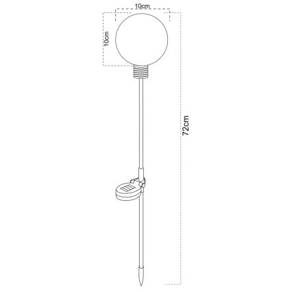 Globo - Solarna lampa LED/3,2V IP44 600 mAh