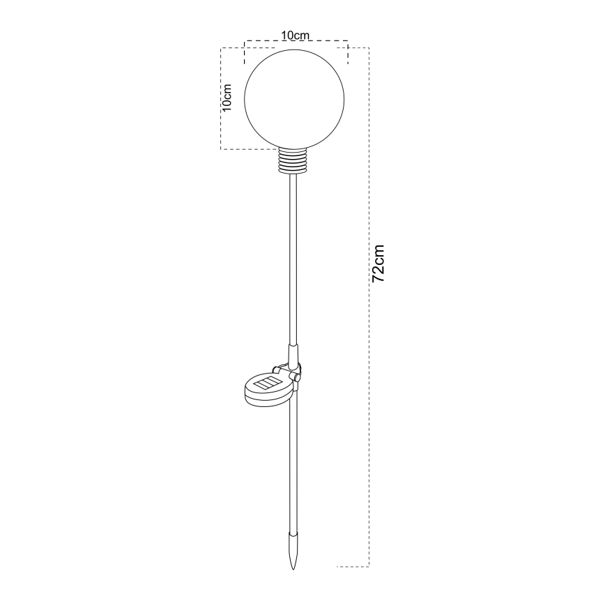 Globo - Solarna lampa LED/3,2V IP44 600 mAh