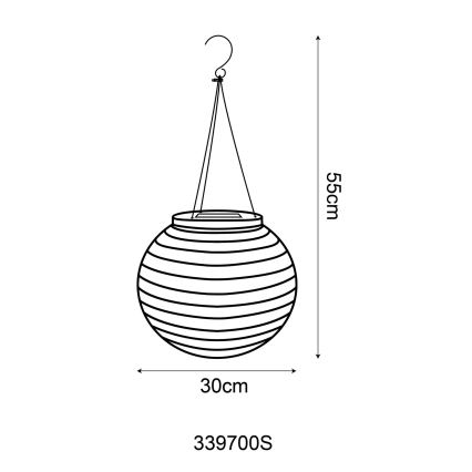 Globo - LED Solarna lampa wisząca LED/0,5W/3V IP44 beżowa