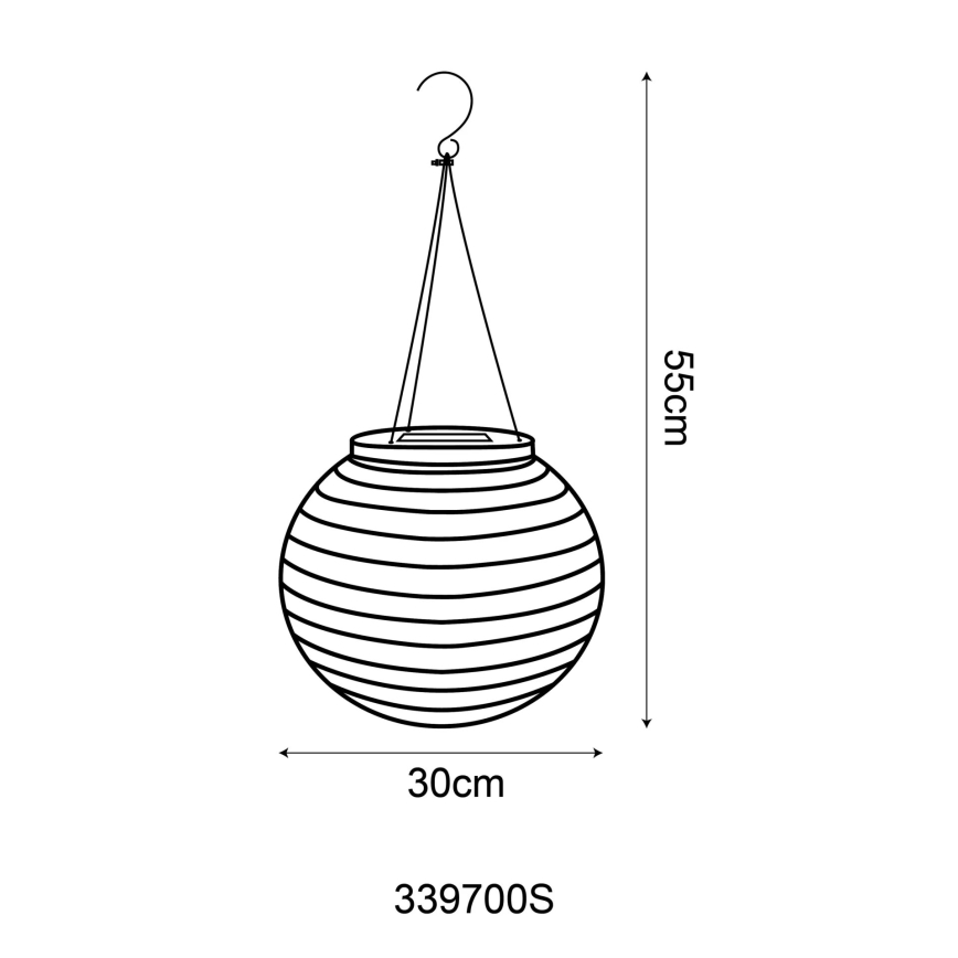 Globo - LED Solarna lampa wisząca LED/0,5W/3V IP44 beżowa